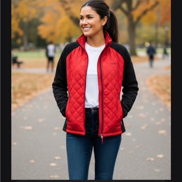 Lauren active ralph lauren Jackets & Blazers - Lauren active Ralph Lauren Stylish Women's Red and Black Quilted Jacket